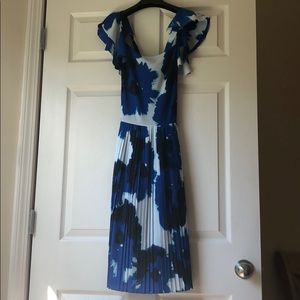 Banana Republic Blue Flutter Sleeve Dress, Sz 4